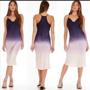 Young Fabulous & Broke Purple and Cream Gradient Midi Dress